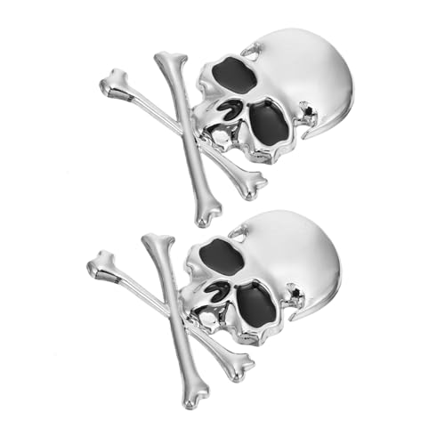 TOYZFRIENDY 2 Stück Autoaufkleber Teiliges Metall Schädel Sticker Dekorativ Für Auto Motorrad Fenster Koffer Tisch TOYZFRIENDY 2 Stück Autoaufkleber Teiliges Metall Schädel Sticker Dekorativ Für Auto Motorrad Fenster Koffer Tisch von TOYZFRIENDY