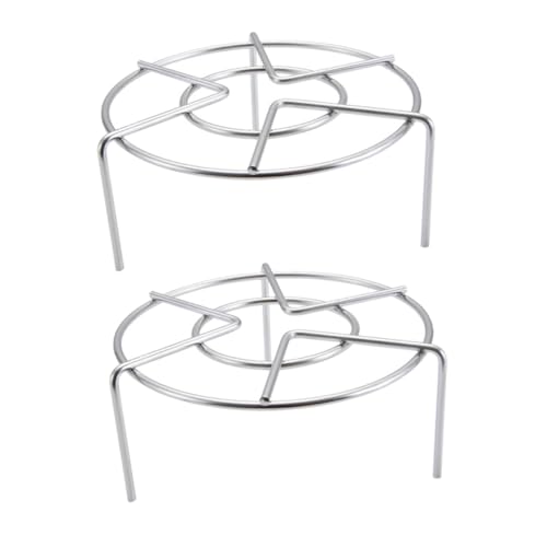 TOYZFRIENDY 2 Stück Edelstahl Dämpfeinsatz Praktisches Küchen Dampfgareinsatz mit Stabilem Dreibein Vielseitiges Dampfgargerät und Topfgestell für Sicheres und Komfortables Kochen von TOYZFRIENDY
