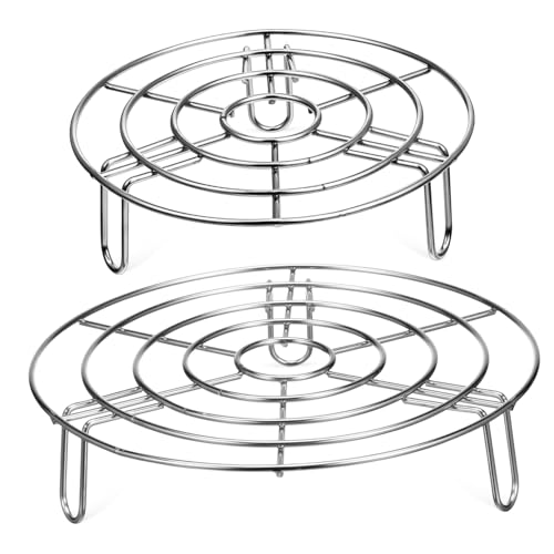 TOYZFRIENDY 2 Stück Edelstahl Dampfgarer Steaming Rack mit Stabilem Design Hitzebeständig und Vielseitig für Töpfe und Pfannen für Schonendes Dünsten und Kochen von TOYZFRIENDY