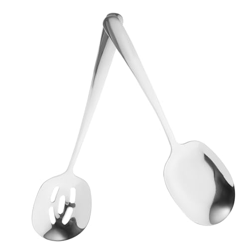 TOYZFRIENDY 2 Stück Edelstahl Servierlöffel Verlängerte Küchenutensilien mit Schlitz Kratzfest Ölresistent Dickwandig für Buffet Restaurant Haushalt Vielseitige Nutzung Robust und Leicht zu TOYZFRIENDY 2 Stück Edelstahl Servierlöffel Verlängerte Küchenutensilien mit Schlitz Kratzfest Ölresistent Dickwandig für Buffet Restaurant Haushalt Vielseitige Nutzung Robust und Leicht zu von TOYZFRIENDY