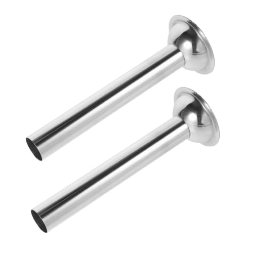 TOYZFRIENDY 2 Stück Edelstahl Wurstfüllrohre Sausage Stuffer Funnels Ersatzfüllrohre für Hackfleischmaschine Kompatibel Spülmaschinenfest Optimiertes Design für Effizientes Wursten und von TOYZFRIENDY
