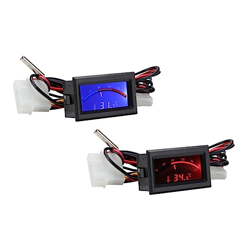 TOYZFRIENDY 2 Stück Eingebettetes Thermometer mit und LCD Display Schnelle Reaktion Präzise Temperaturmessung für Küche und Zuhause Benutzerfreundlich und Vielseitig Einsetzbar von TOYZFRIENDY