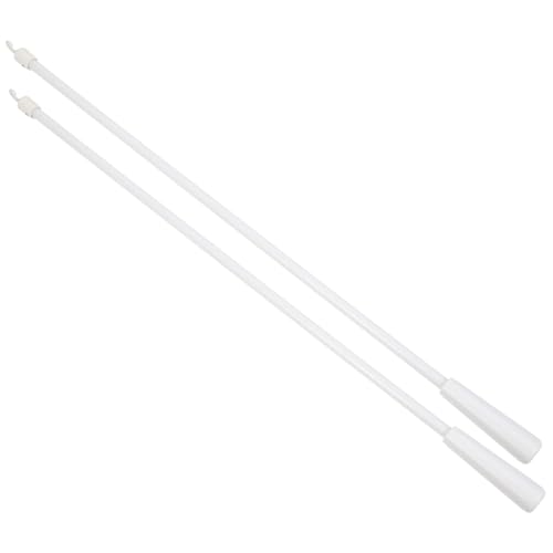 TOYZFRIENDY 2 Stück Fiberglas Wandstab für Senkrechte Jalousien Teiliges Weiß Langlebig und Sicher Einfache Montage ohne Werkzeug für Fensterjalousien mit Zugfunktion von TOYZFRIENDY