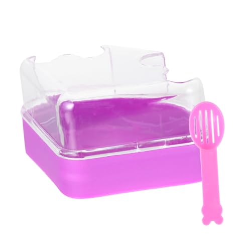 TOYZFRIENDY 2 Stück Hamster Badezimmer mit Schaufel Kleintier Badewanne aus Langlebigem Transparent Kleines Tier Sauna und Toilette Praktisch Pflegeleicht Geruchsfrei für Zufällige Farbe von TOYZFRIENDY