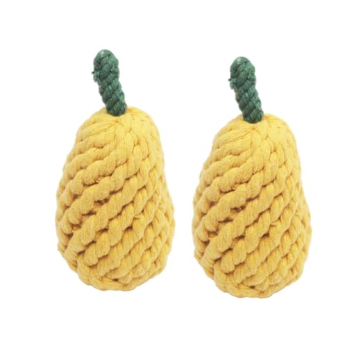 TOYZFRIENDY 2 Stück Hundespielzeug aus Hochwertigem Baumwollseil Zahnfreundliches Beißspielzeug in Birnenform Robust und Sicher für Welpen und Ausgewachsene Hunde Interaktives Kauspielzeug von TOYZFRIENDY