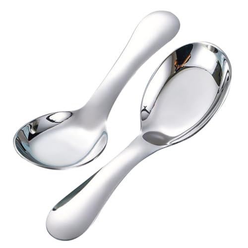 TOYZFRIENDY 2 Stück Kinderlöffel Teiliges Kurzgriff Metalllöffel Vielseitig für Sauce und Suppe Leicht Tragbar Geeignet für Zuhause und Restaurant TOYZFRIENDY 2 Stück Kinderlöffel Teiliges Kurzgriff Metalllöffel Vielseitig für Sauce und Suppe Leicht Tragbar Geeignet für Zuhause und Restaurant von TOYZFRIENDY