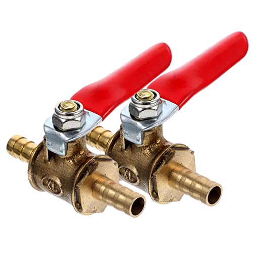 TOYZFRIENDY 2 Stück Kupfer Kugelhahn Absperrventil Doppelt Innen und Außengewinde Korrosionsbeständig Temperaturbeständig für Wasser Gas und Druckluftleitungen Einfach zu Montieren und von TOYZFRIENDY