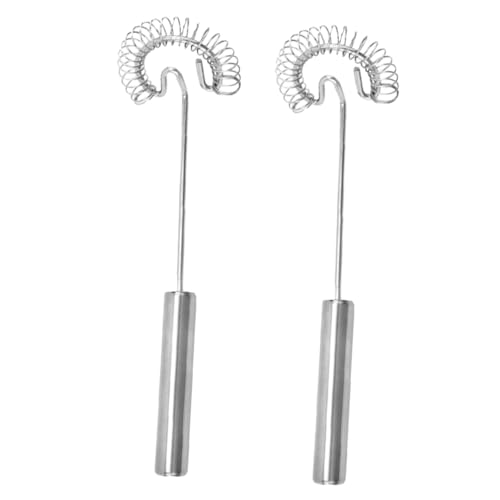 TOYZFRIENDY 2 Stück Manueller Hand Eierrührer Teilig aus Ergonomisch Schnell und Effizient Küchenmixer für Eier und Milchaufschäumen Leicht zu Reinigen Back und Kaffeezubehör von TOYZFRIENDY