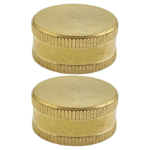 TOYZFRIENDY 2 Stück Messing Endkappe Innengewinde Gartenschlauch Zubehör Wasserstopper Weiblicher Schlauchanschluss Kompatibel mit Amerikanischen Gartenschläuchen Langlebig Robust von TOYZFRIENDY