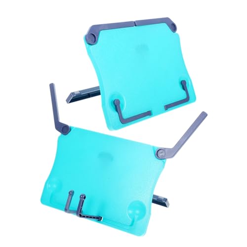 TOYZFRIENDY 2 Stück Notenständer Zusammenklappbarer Buchständer Bücherregal Lesen Desktop -laptops Stehen Zusammenklappbarer Leseständer Halter Für Musikbücher Leseständer Schule Blau Abs von TOYZFRIENDY