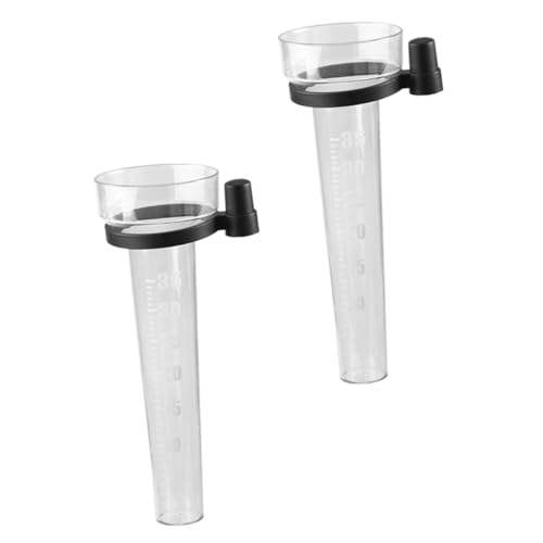 TOYZFRIENDY 2 Stück Regenmessbecher aus Stabilem Kunststoff mit Ablesbarer Messskala bis Niederschlag Wetterfest für Garten und Außenbereich Leichtes Regenmessgerät ohne Holzstab von TOYZFRIENDY