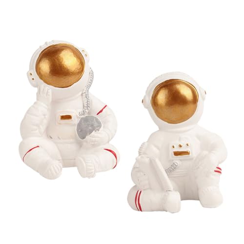 TOYZFRIENDY 2 Stück Selbstklebende Astronaut Steckdosenhaken ohne Bohren Kreative Cartoon Wandhaken für Kabelaufbewahrung Platzsparend und Einfach zu Montieren für Küche und Türen von TOYZFRIENDY