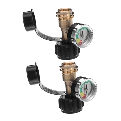 TOYZFRIENDY 2 Stück Tankadapter mit Messgerät aus Massivem Messing Wetterfest Präzise Druckanzeige Gasflaschenadapter für Wohnmobil Grill Camping und Heizgeräte TOYZFRIENDY 2 Stück Tankadapter mit Messgerät aus Massivem Messing Wetterfest Präzise Druckanzeige Gasflaschenadapter für Wohnmobil Grill Camping und Heizgeräte von TOYZFRIENDY
