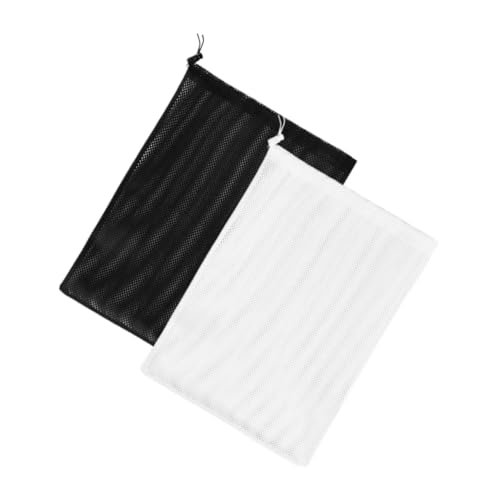 TOYZFRIENDY 2 Stück Teichpumpe Filtersack mit Zugband Robustes Netzfilter Zubehör für Teich Schwimmbadpumpen Reißfest Schützt Pumpe und Fische Schwarz und Weiß von TOYZFRIENDY
