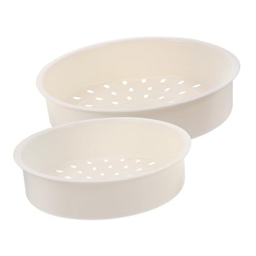 TOYZFRIENDY 2 Stück Teiliges Dicker Dampfgarer aus Hitzebeständigem Material Runder Dampfeinsatz mit Gleichmäßigen Löchern Vielseitig für Traditionelle Chinesische Speisen Wie Dumplings von TOYZFRIENDY