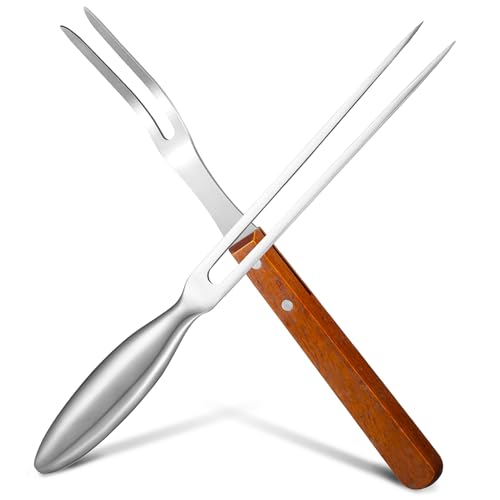 TOYZFRIENDY 2 Stück Teiliges Edelstahl Grillgabeln mit Holzgriff Spitze Fleischgabeln mit Spitzen Robustes Küchenhelfer tool für Grillen Servieren Braten Outdoor picknick TOYZFRIENDY 2 Stück Teiliges Edelstahl Grillgabeln mit Holzgriff Spitze Fleischgabeln mit Spitzen Robustes Küchenhelfer tool für Grillen Servieren Braten Outdoor picknick von TOYZFRIENDY