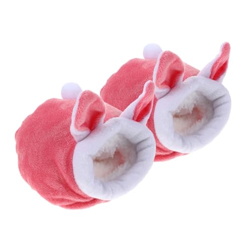 TOYZFRIENDY 2 Stück Teiliges Hamsterhaus Kuscheliges Hamsterbett mit Cartoon Design Wärmendes Winterbett für Hamster Igel Kleine Haustiere Gemütliche Schlafhöhle für Sicheren Halt von TOYZFRIENDY