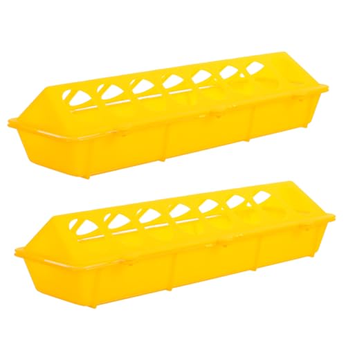 TOYZFRIENDY 2 Stück Teiliges Kunststoff Futtertrog für Tauben und Kleinvögel Praktischer Langlebiger Vogelkäfig Futterspender mit Auslaufsicherem Design Geeignet für Vogelfutter und Wasser von TOYZFRIENDY