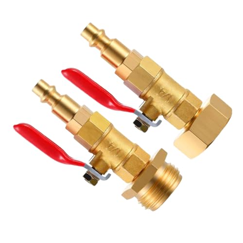 TOYZFRIENDY 2 Stück Teiliges Kupfer Winterize Adapter Schlauchkupplung mit Innen und Außengewinde Langlebiger Schnellanschluss für Gartenschläuche Wohnmobile Boote und Außenwasseranlagen von TOYZFRIENDY