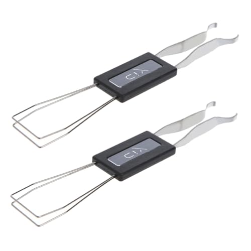 TOYZFRIENDY 2 Stück Teiliges Mechanisches Tastatur Key Puller Metall Abs PVC Langlebig Rutschfester Griff Kompakt Praktisches Werkzeug für Mechanische Tastaturen Reinigung und Tastenkappen von TOYZFRIENDY