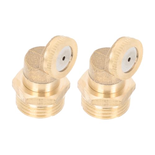 TOYZFRIENDY 2 Stück Teiliges Messing Sprühdüsen Langlebige Nebeldüsen für Gartenbewässerung Gewächshaus Landwirtschaft Outdoor kühlung Robust Rostfrei Vielseitig Einsetzbar von TOYZFRIENDY