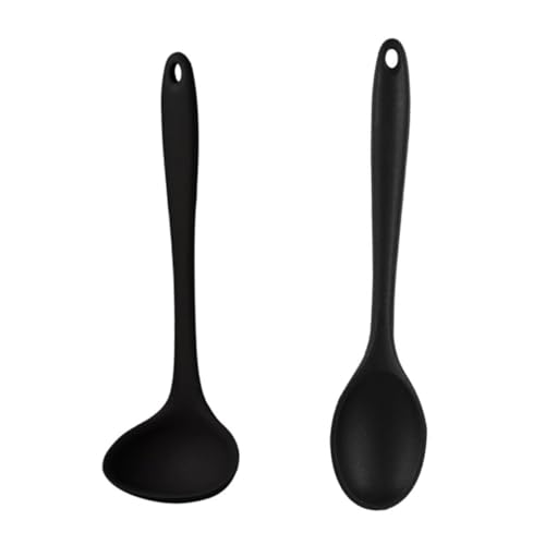 TOYZFRIENDY 2 Stück Teiliges Silikon Reislöffel Hitzebeständig Rutschfest Praktische Küchenschaufel für Reis und Suppe Leichte Handhabung Spülmaschinenfest für Täglichen Gebrauch von TOYZFRIENDY