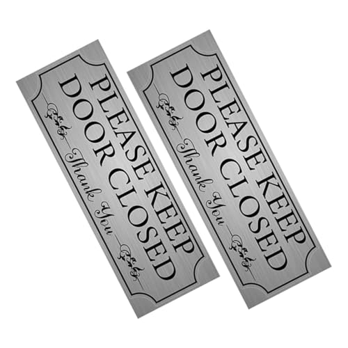 TOYZFRIENDY 2 Stück Teiliges Tür Schließen Aufkleber Dekorativ Minimalistisches Design Selbstklebend Erinnerung für Badezimmer Lagerraum Einfache Anbringung Schützend und Elegant von TOYZFRIENDY