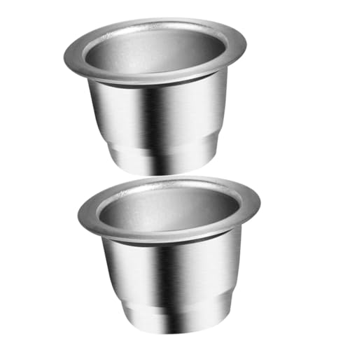 TOYZFRIENDY 2 Stück Teiliges Wiederverwendbarer Kaffeefilter aus Edelstahl Kompakter Tragbarer und Verschleißfester Kaffeefilterbecher für Kaffee Tee und Leicht zu Reinigen für Zuhause und von TOYZFRIENDY