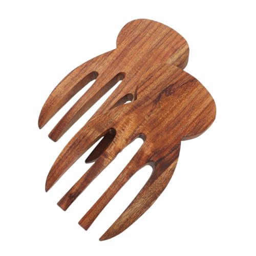 TOYZFRIENDY 2 Stück Teiliges Wood Salad Server aus Akazienholz Ergonomisch Geformte Salatlöffel und Gabel für Komfortables Mischen Servieren und Zubereiten von Salaten Pasta Obst Vielseitige von TOYZFRIENDY