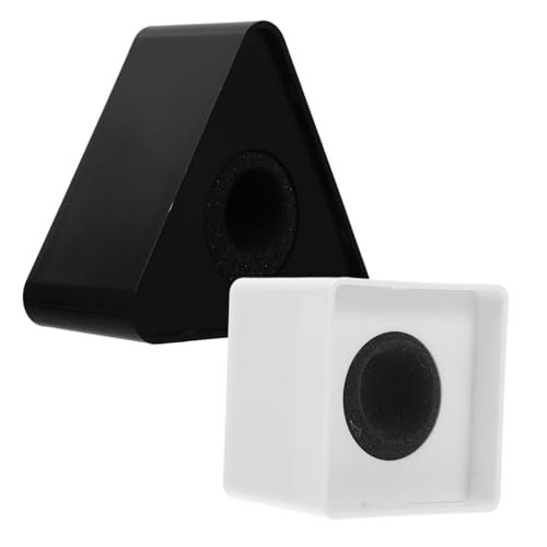 TOYZFRIENDY 2 Stück Tragbare Abs Mikrofon Logo Flags Dreieckig Quadratisch Interview Mikrofon Station Großes Logo Feld Geeignet für Professionelle Interviews Leicht und Praktisch von TOYZFRIENDY