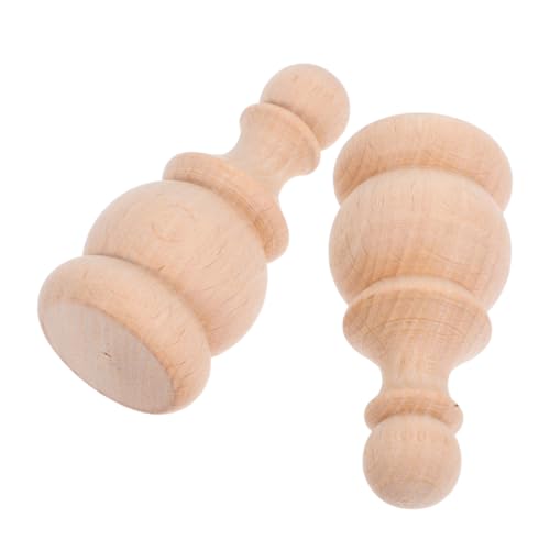TOYZFRIENDY 2stücke Holzendstücke Dekorativ Unbehandelt Für Treppenpfosten Gardinenstangen Bettpfosten DIY Bastelarbeiten Aus Holz Heimdekoration von TOYZFRIENDY
