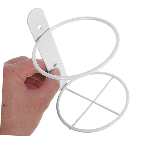 TOYZFRIENDY 2 Stück Wandmontiertes Weinflaschenregal Weiß Metall Robust Hängender Weinflaschenhalter Effiziente Platznutzung Einfache Montage Für Zuhause Küche Bar von TOYZFRIENDY