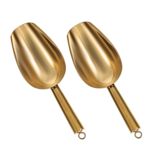 TOYZFRIENDY 2 Stücke Teiliges Food Scoop Vielseitige Polierte Lebensmittelschaufeln für Eiswürfel Tee und Leicht zu Reinigen Langlebig für Küche und Buffet von TOYZFRIENDY