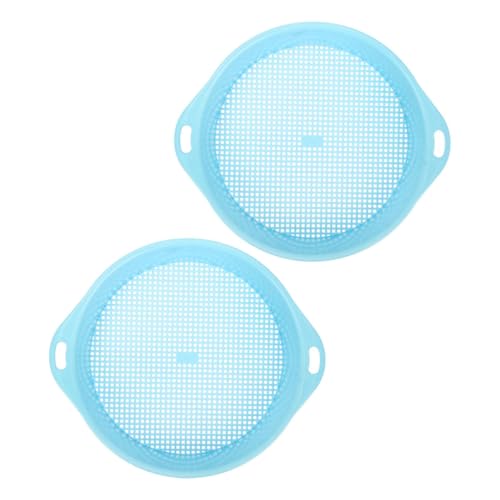 TOYZFRIENDY 2 Stücke Teiliges Gartensieb aus Kunststoff mit Rundem Maschennetz Langlebiger Bodensieb und Kompostsieb für Effizientes Filtern von Erde Sand und Kompost Geeignet für Gartengrößen von TOYZFRIENDY