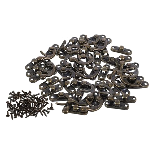 TOYZFRIENDY 20 Stück Teiliges Bronze Mini Scharnierverschluss mit Gebogenem Hebel Rostfreier Metallverschluss für Schmuckkästchen Holzboxen Werkzeugkoffer Rustikaler Kistenschloss Ersatz TOYZFRIENDY 20 Stück Teiliges Bronze Mini Scharnierverschluss mit Gebogenem Hebel Rostfreier Metallverschluss für Schmuckkästchen Holzboxen Werkzeugkoffer Rustikaler Kistenschloss Ersatz von TOYZFRIENDY
