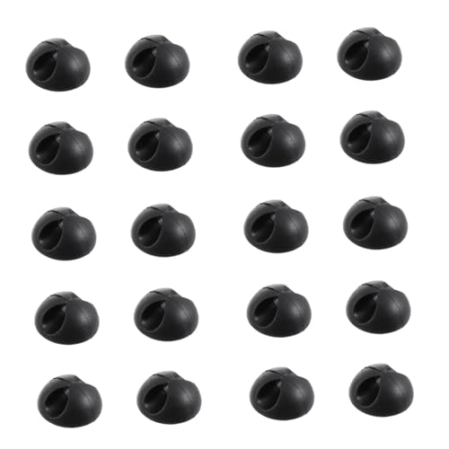TOYZFRIENDY 20 Stück Teiliges Kabelclips Selbstklebend Kabelhalter für USB Ladekabel und Kabelmanagement Stark Haftend und Langlebig Vielseitig für Schreibtisch und Schwarz von TOYZFRIENDY