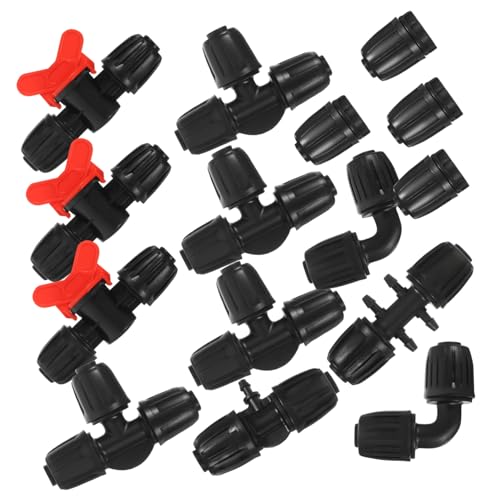 TOYZFRIENDY 20 Stück Teiliges PE Schlauchverbinder mit Wege Verteiler Tropfbewässerungsanschlüsse Flexibler Garten Schlauchadapter Robustes Bewässerungszubehör für Effiziente Wasserverteilung TOYZFRIENDY 20 Stück Teiliges PE Schlauchverbinder mit Wege Verteiler Tropfbewässerungsanschlüsse Flexibler Garten Schlauchadapter Robustes Bewässerungszubehör für Effiziente Wasserverteilung von TOYZFRIENDY