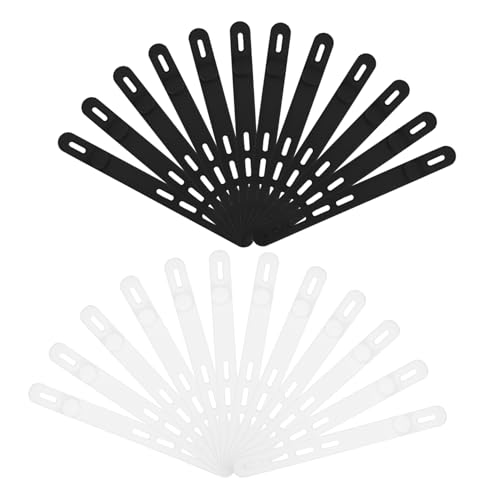 TOYZFRIENDY 20 Stück Teiliges Silikon Kabelbinder Wiederverwendbar Flexible Kabel Organizer Kabelmanagement für Büro und Zuhause Mehrfarbig von TOYZFRIENDY