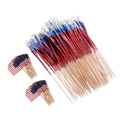 TOYZFRIENDY 200 Stück Flaggen Cocktailspieße für Holz mit Us Flagge Dekoration für Partys Desserts und Snacks für Feiern und Events TOYZFRIENDY 200 Stück Flaggen Cocktailspieße für Holz mit Us Flagge Dekoration für Partys Desserts und Snacks für Feiern und Events von TOYZFRIENDY