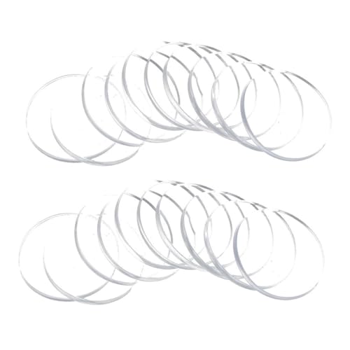 TOYZFRIENDY 24 Stück Glas Abstandshalter Rund Transparent Silikonpuffer Anti rutsch Möbel Schutz für Glas Tischplatte Langlebige Weiche Polster für Tisch und Möbel Wiederverwendbare Bumper von TOYZFRIENDY