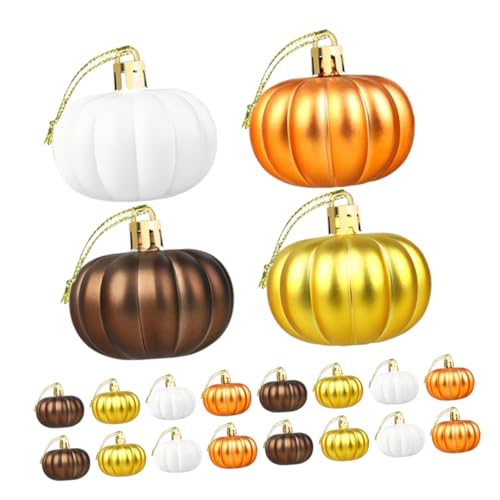TOYZFRIENDY 24 Stück Teiliges Künstliche Kürbis-deko Herbstliche Vielseitig für Halloween Erntedank Weihnachtsbaum und Party-Dekoration Einfache Aufhängung für Fenster Wohnzimmer Terrasse von TOYZFRIENDY