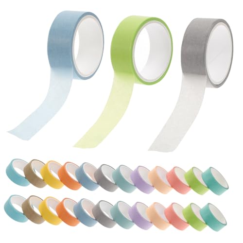 TOYZFRIENDY 24 Stück Teiliges Washi Tape Bunte Macaron Farben Dünnes Dekoratives Klebeband für Scrapbook DIY Tagebuch Erinnerungsbuch Langlebig Leicht Zuschneidbar Praktisch und Tragbar von TOYZFRIENDY
