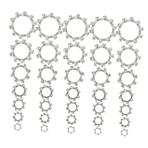 TOYZFRIENDY 280 Stück Teiliges Edelstahl Außenverzahnte Sperrscheiben Professionelle Geriffelte Sicherungsringe Korrosionsbeständig Vibrationsfest Für Befestigung und Wartung von Kleinteilen TOYZFRIENDY 280 Stück Teiliges Edelstahl Außenverzahnte Sperrscheiben Professionelle Geriffelte Sicherungsringe Korrosionsbeständig Vibrationsfest Für Befestigung und Wartung von Kleinteilen von TOYZFRIENDY