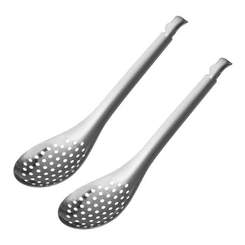 TOYZFRIENDY 2Stücke Kaviarsieblöffel Hochwertige Langlebige Küchensiebe zum Abtropfen von Knoblauchpaste für Vielseitige Anwendungen der Gastronomie von TOYZFRIENDY
