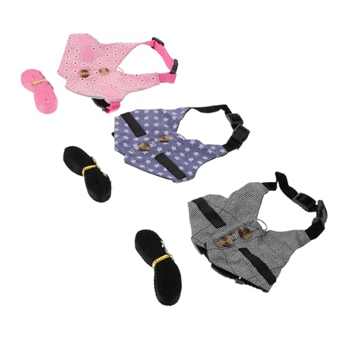 TOYZFRIENDY 3 Sätze Kaninchen Geschirr Leine Kleintier Weste Harness Leine für Hasen Stilvolle Kleine Kaninchenweste mit Gentleman Design Bequem Praktisch Wiederverwendbar Haustierzubehör TOYZFRIENDY 3 Sätze Kaninchen Geschirr Leine Kleintier Weste Harness Leine für Hasen Stilvolle Kleine Kaninchenweste mit Gentleman Design Bequem Praktisch Wiederverwendbar Haustierzubehör von TOYZFRIENDY