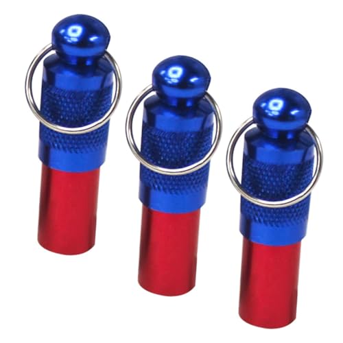 TOYZFRIENDY 3 Stück Haustier identitätsanhänger aus Messing Leichte Rostfreie Hundemarken in Kapselform zum Anhängen an oder Leine Privater Schutz der Id informationen für Hunde und von TOYZFRIENDY