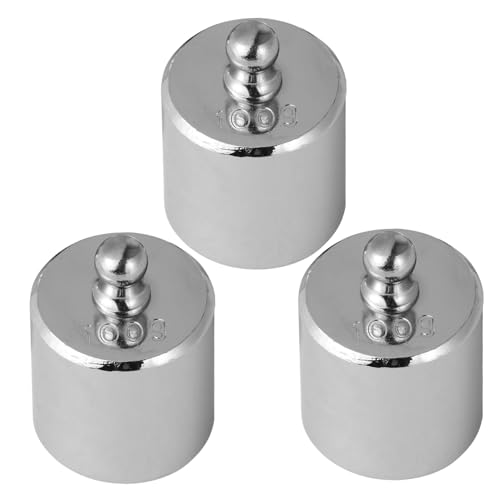 TOYZFRIENDY 3 Stück Kalibriergewicht Edelstahl Chrombeschichtet Präzisionsgewicht für Digitale Waagen Labor und Unterricht Geeignet von TOYZFRIENDY