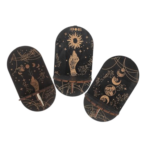 TOYZFRIENDY 3 Stück Teiliges Holz Wandregal Kristall Display Regal Boho Stil Kristallstein Halter Wanddekoration für Zuhause und Festival Deko TOYZFRIENDY 3 Stück Teiliges Holz Wandregal Kristall Display Regal Boho Stil Kristallstein Halter Wanddekoration für Zuhause und Festival Deko von TOYZFRIENDY