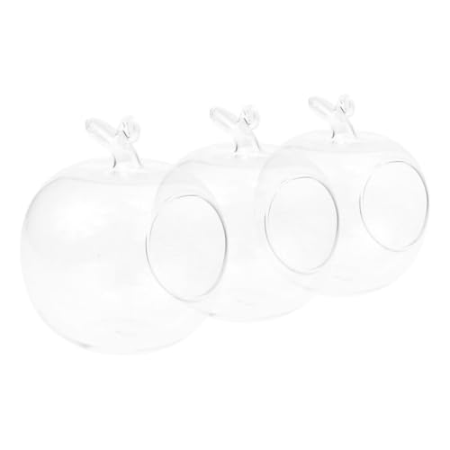TOYZFRIENDY 3 Stück Teiliges Hydroponisches Glasflaschen Tischvase Apfelform Transparent für Zimmerpflanzen Mikro Landschaft Dekoration Pflegeleichte Glasflasche TOYZFRIENDY 3 Stück Teiliges Hydroponisches Glasflaschen Tischvase Apfelform Transparent für Zimmerpflanzen Mikro Landschaft Dekoration Pflegeleichte Glasflasche von TOYZFRIENDY