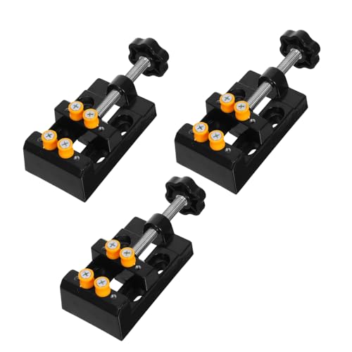 TOYZFRIENDY 3 Stück Teiliges Multifunktionales Mini-tischschraubstock Aluminiumlegierung Verstellbare Werkbankklemme für Schmuckherstellung Walnussschnitzerei Präzise Diy-bastelarbeiten von TOYZFRIENDY
